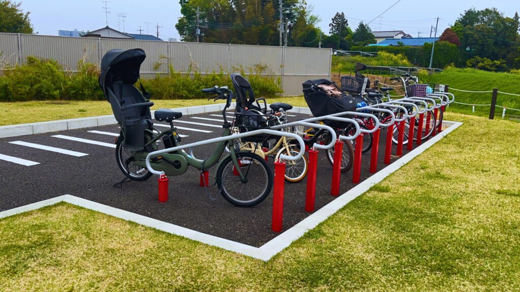 大間近隣公園(大間見晴らしの丘)の駐輪場