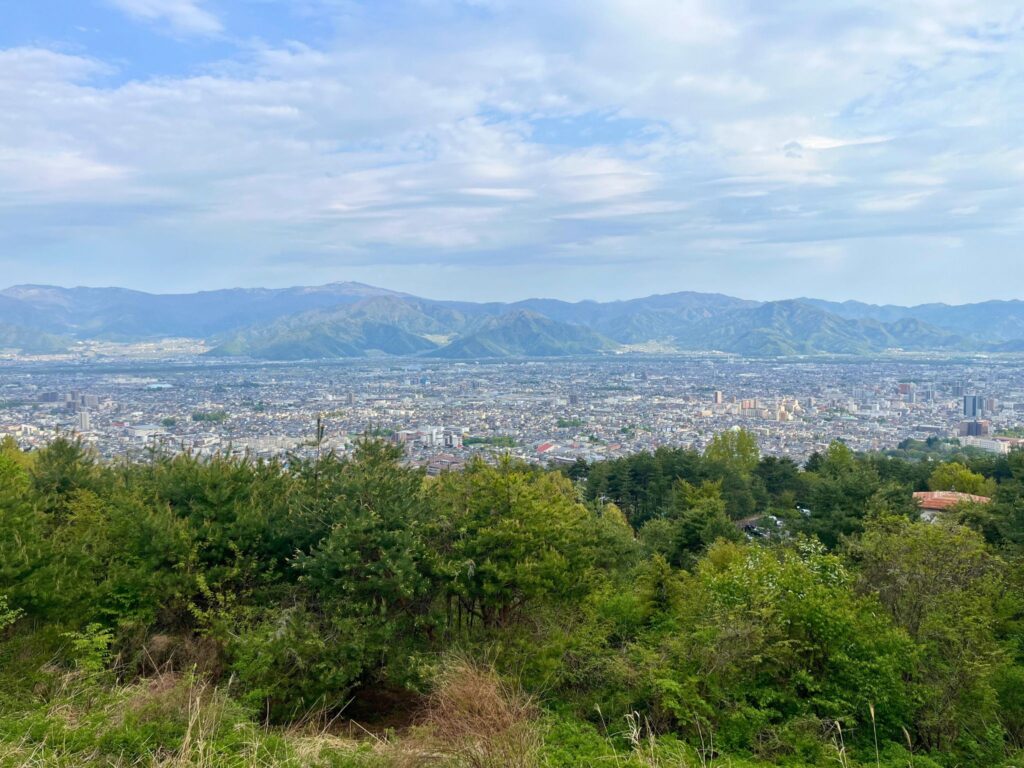地附山公園の第一展望台からの眺望