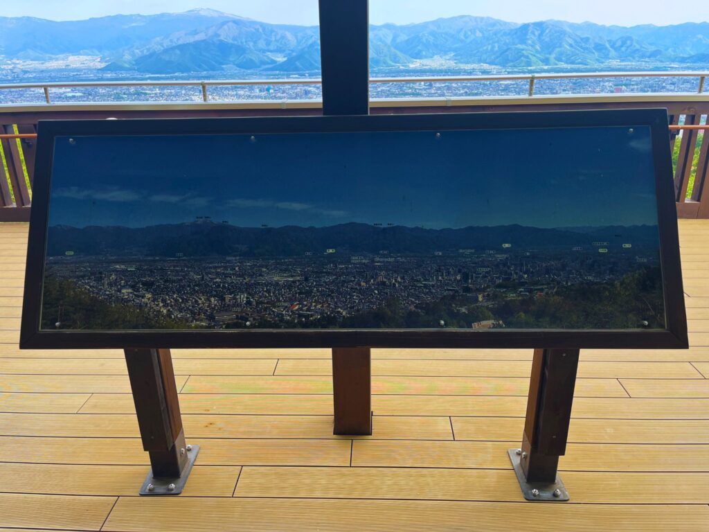 地附山公園の第一展望台の展望マップ
